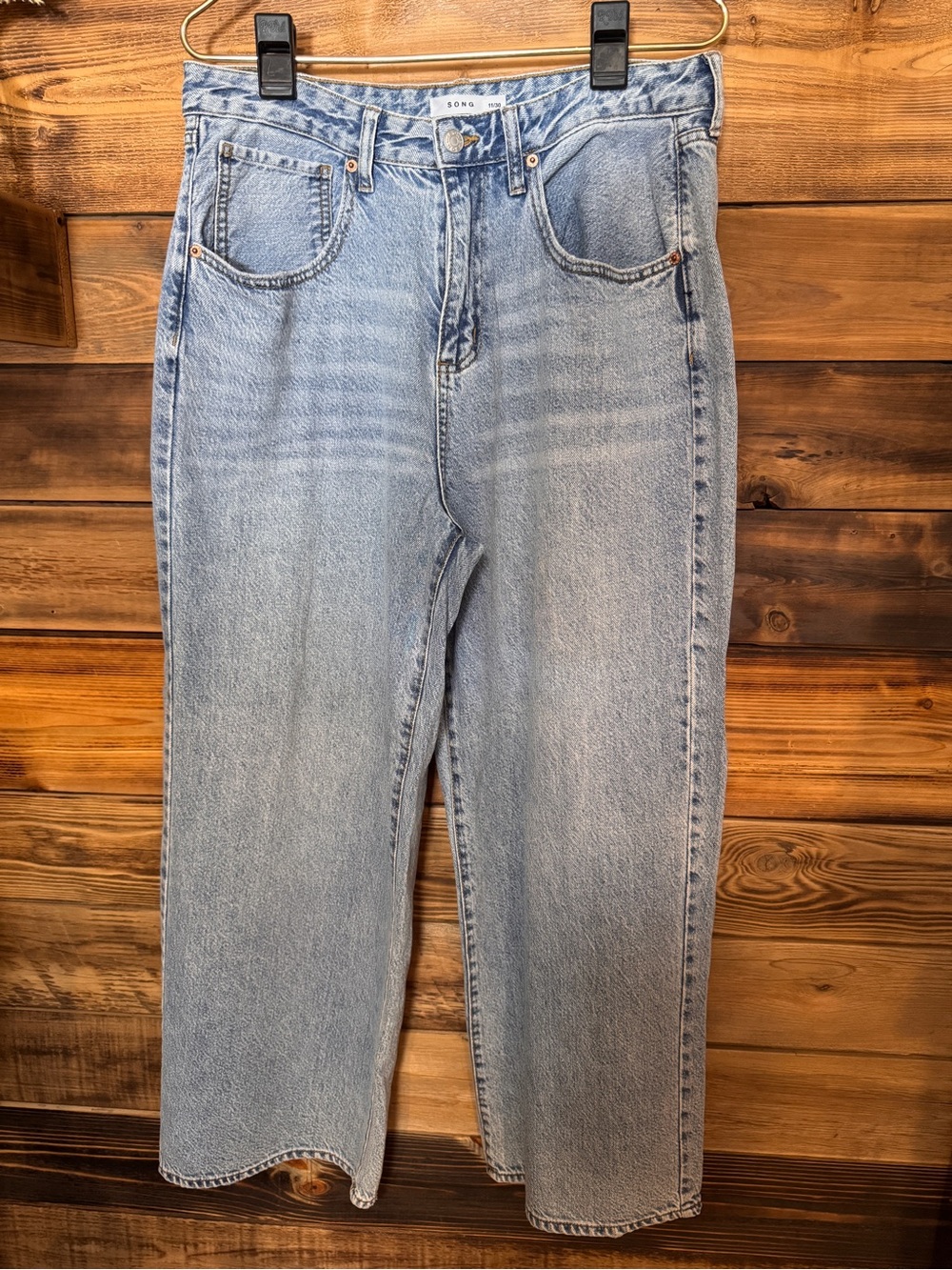 SONG Y2K Light Wash Baggy Jeans – Size 11/30